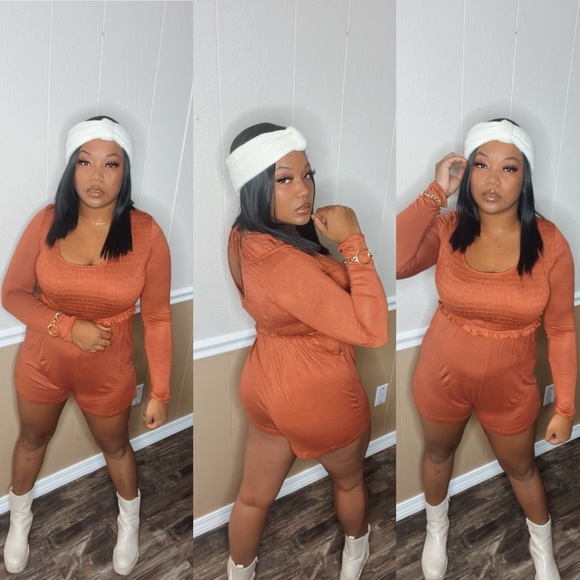 Rust Lazy Romper - Picture 1 of 1